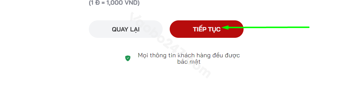 Bấm chọn Tiếp tục 