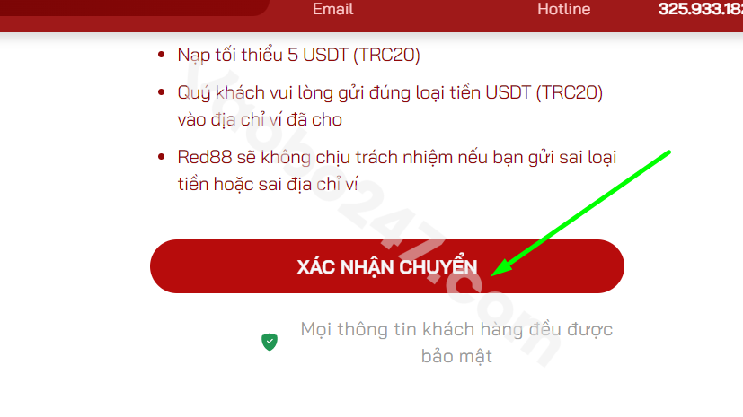 Bấm chọn xác nhận chuyển 