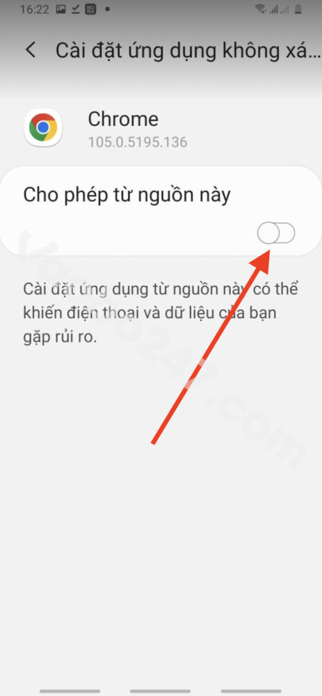 Cấp quyền cho ứng dụng truy cập 