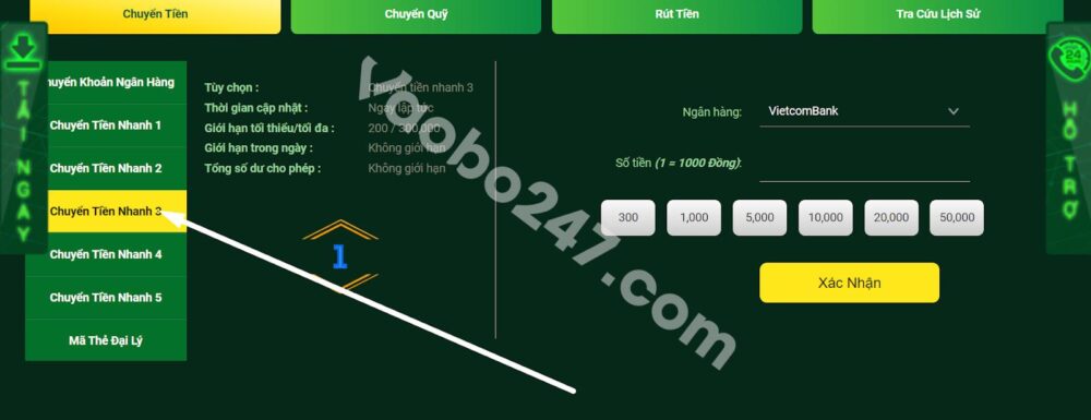 Chọn hình thức chuyển tiền nhanh 3