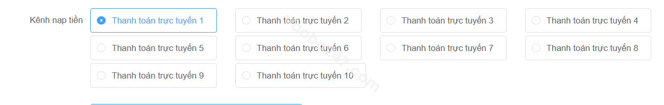 Chọn kênh nạp tiền