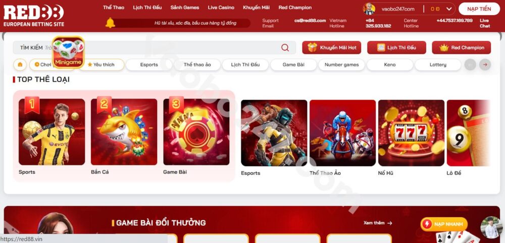 Đăng nhập vào tài khoản thành viên tại Red88