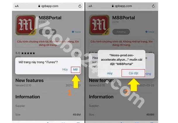 Hoàn thành quá trình tải app 