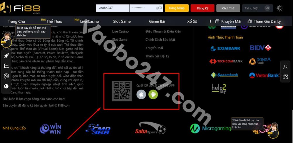 Hướng dẫn tải ứng dụng Fi88 qua hình thức quét mã QR code