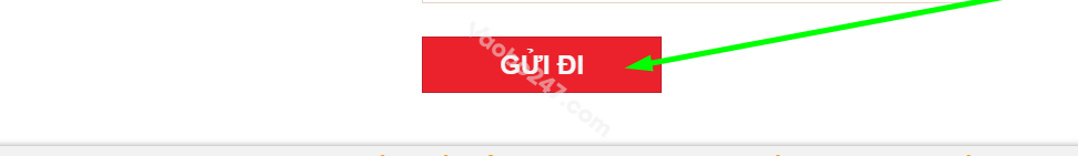 Chọn mục gửi đi để hoàn thành giao dịch rút tiền Lixi88