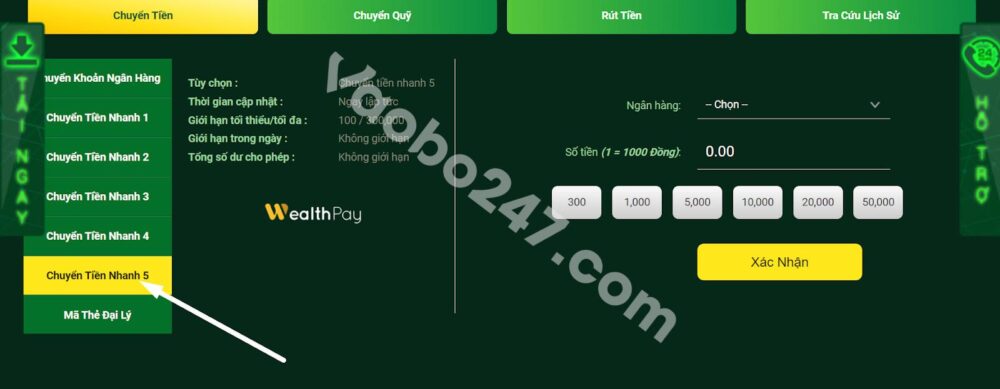 Lựa chọn hình thức chuyển tiền nhanh 5 