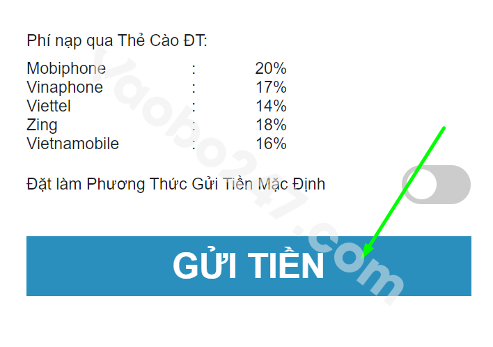 Nạp tiền qua thẻ cào điện thoại như thế nào?