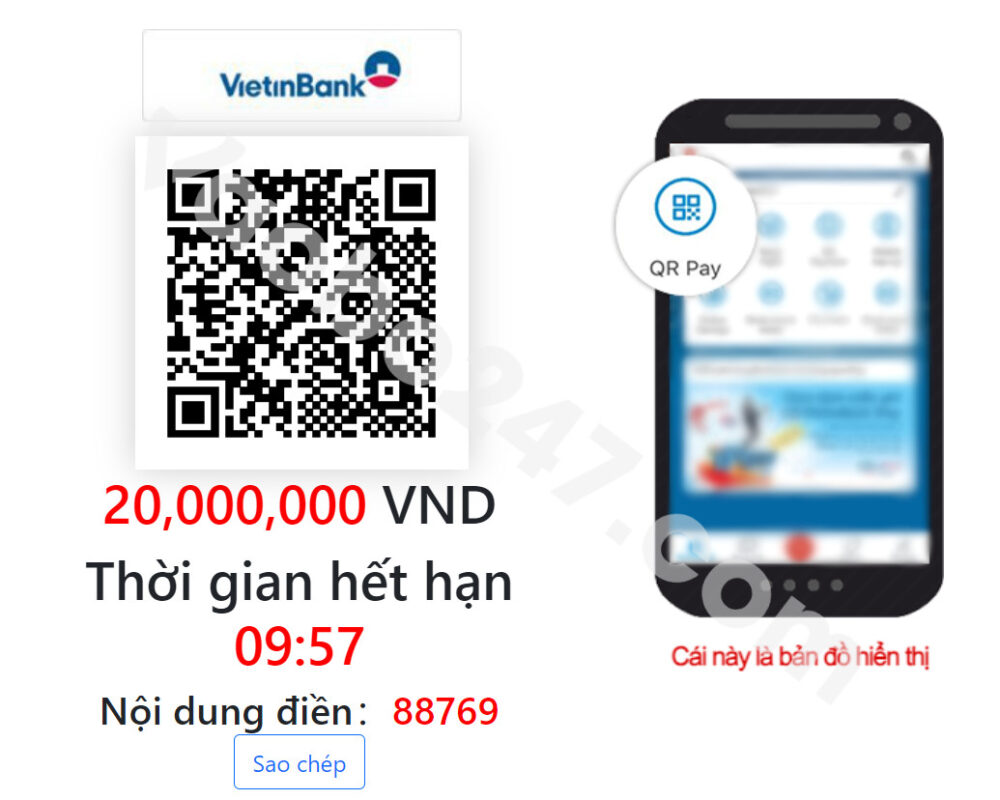 Quét mã QR để nạp tiền 789bet