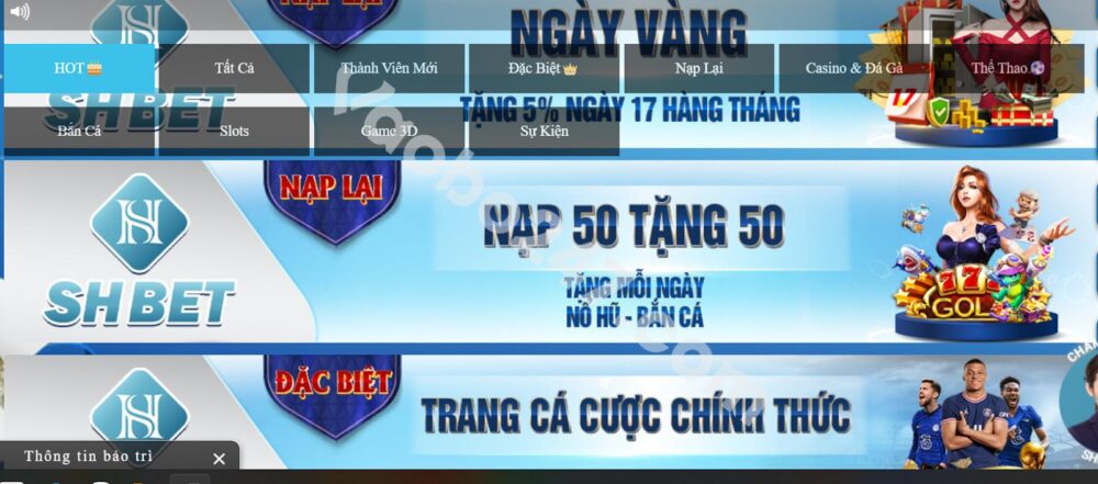 Shbet cung cấp rất nhiều ưu đãi hấp dẫn 