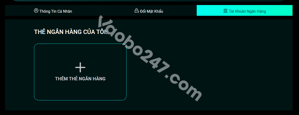 Thêm tài khoản ngân hàng để thực hiện rút tiền 8day