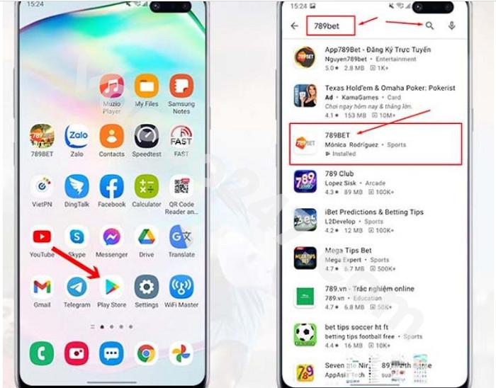 Tìm kiếm tên ứng dụng 789bet trên CH Play