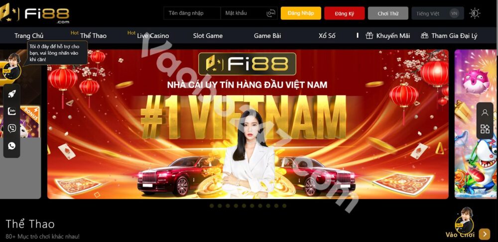 Truy cập vào giao diện trang chủ của Fi88