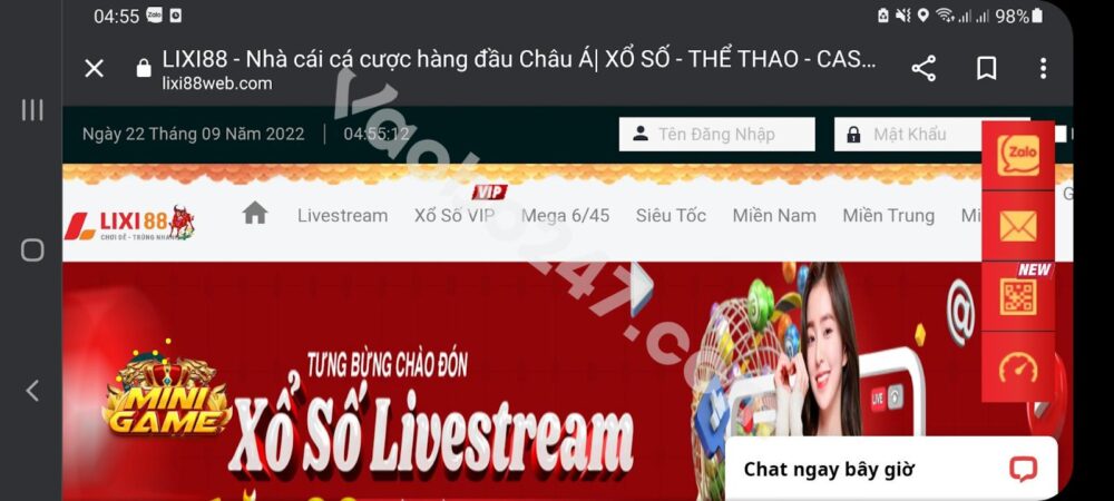 Truy cập vào giao diện trang chủ của nhà cái Lixi88