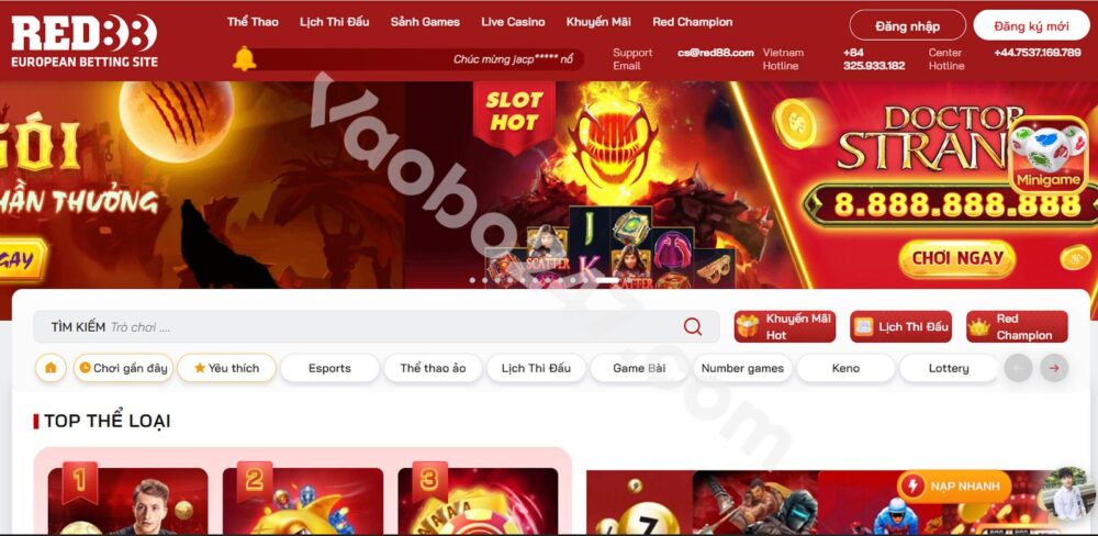 Truy cập vào trang web chính thức của nhà cái Red88 