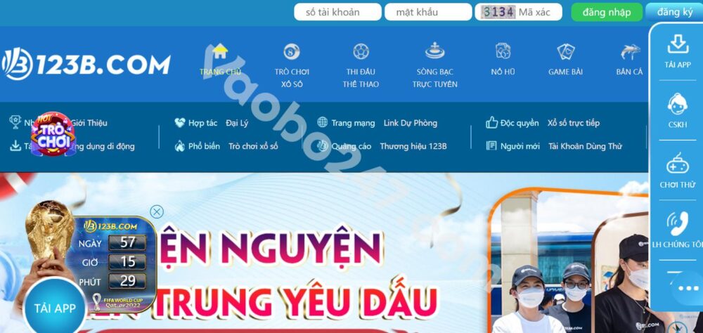 Truy cập vào website nhà cái 123b thông qua link dẫn uy tín