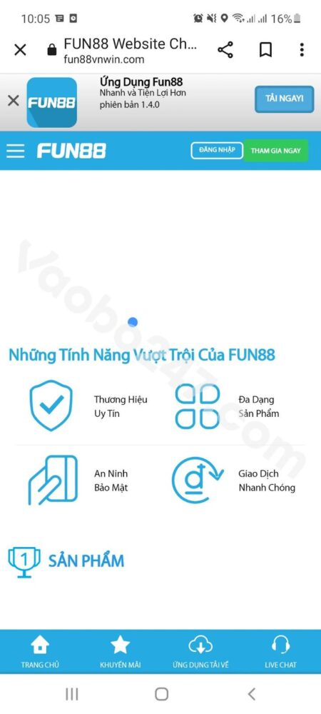 Truy cập vào website nhà cái trên trình duyệt điện thoại di động 