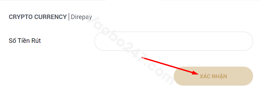 Xác nhận số tiền cần rút