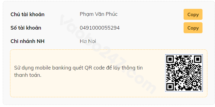 Anh em lấy thông tin giao dịch