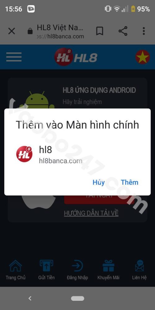 Bạn phải cho phép ứng dụng thì mới sử dụng được app HL8 trên máy 