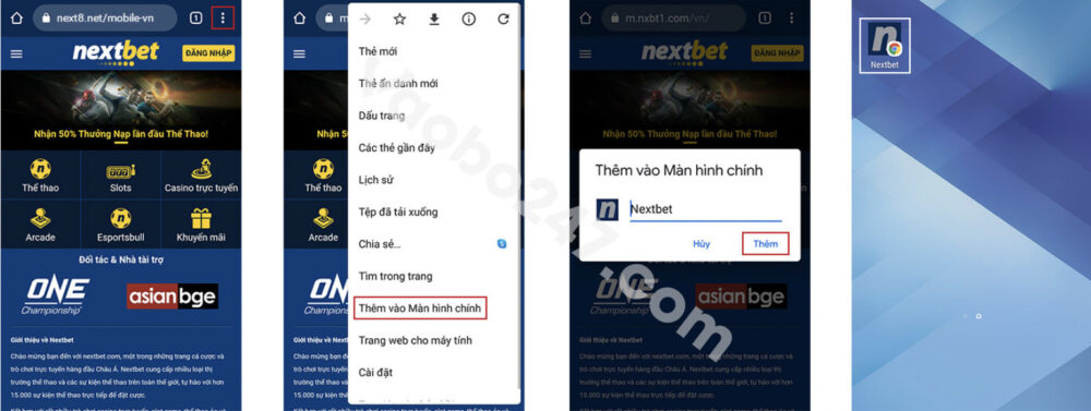 Cách tải ứng dụng Nextbet trên điện thoại Android  khá đơn giản 