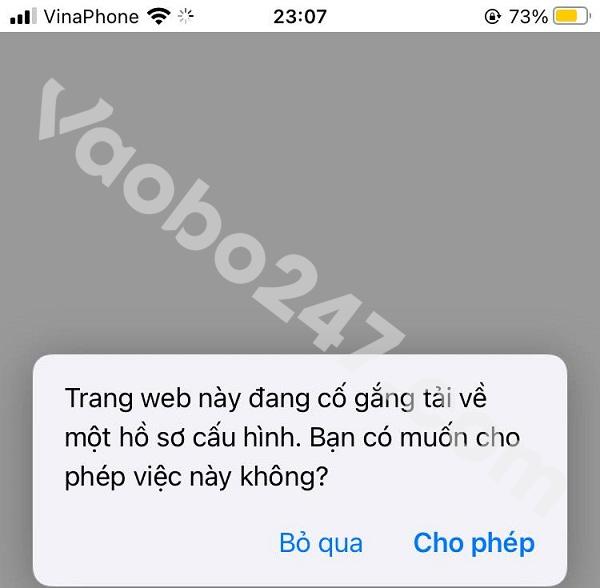 Cho phép tải ứng dụng về máy