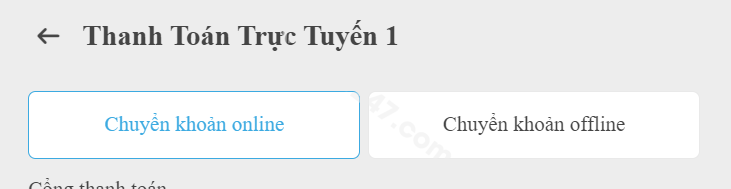 Chọn cách thức thanh toán