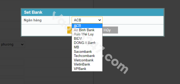 Chọn ngân hàng giao dịch