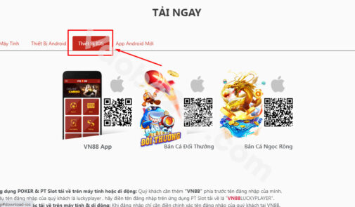 Tải app VN88 chi tiết về điện thoại iOS và Android