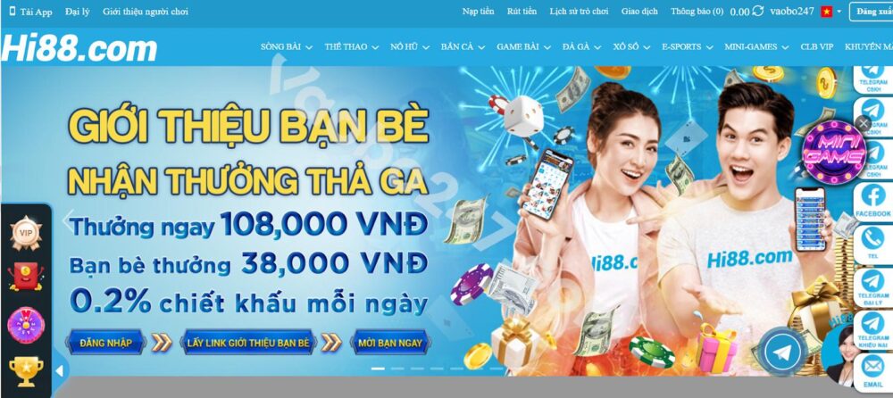 Đăng nhập tài khoản Hi88