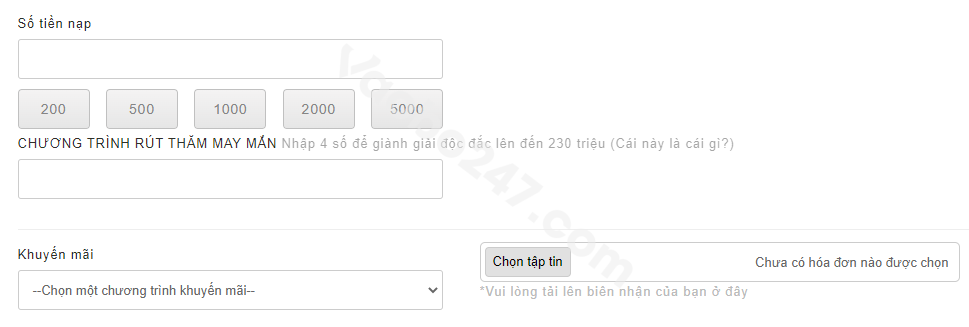 Điền một số thông tin cá nhân mà nhà cái K9win yêu cầu