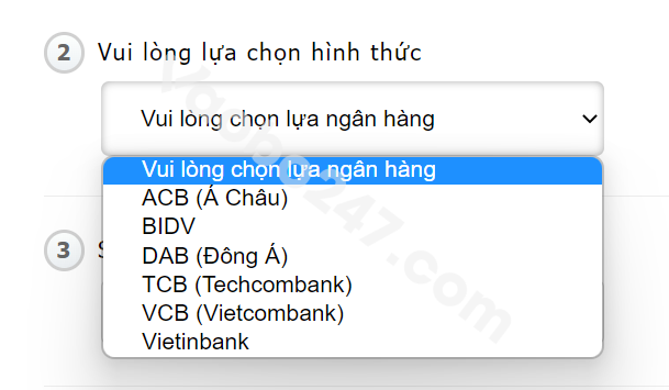 Lựa chọn ngân hàng 