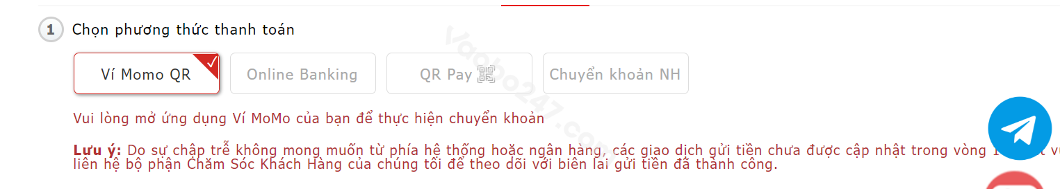 Lựa chọn phương thức 