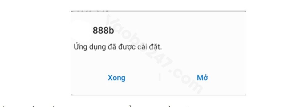 Mở app 888b để kiểm tra