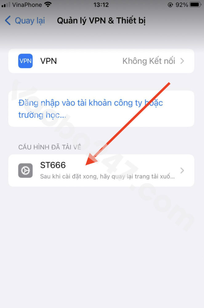 Mở file ST666 vừa tải về điện thoại 