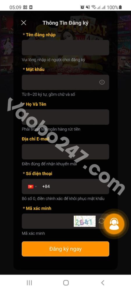 Người chơi cần điền những thông tin gì để đăng ký New88?