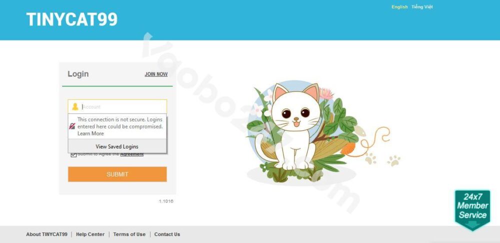 Nhà cái Tinycat99 đã được cấp phép hoạt động hợp pháp 