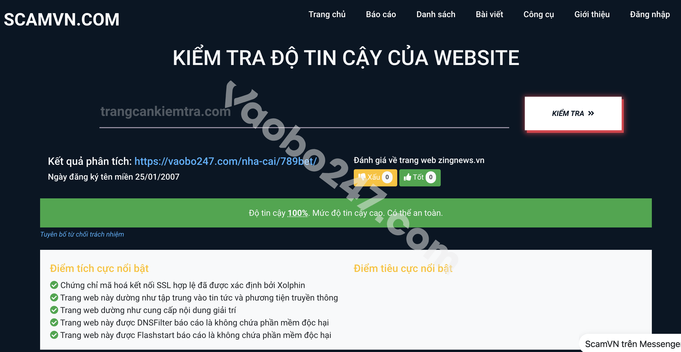 Nhận biết nhà cái 789bet lừa đảo qua ScamVN.com