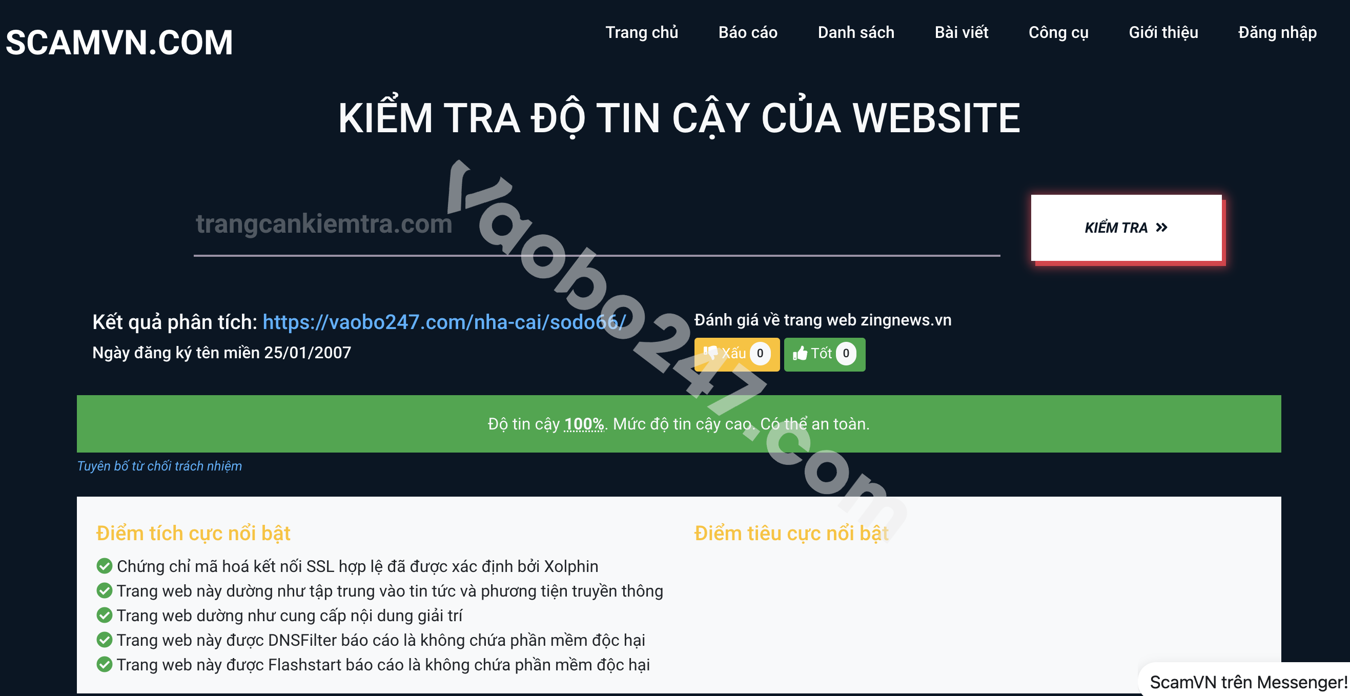 Nhận biết nhà cái Sodo66 lừa đảo qua ScamVN.com