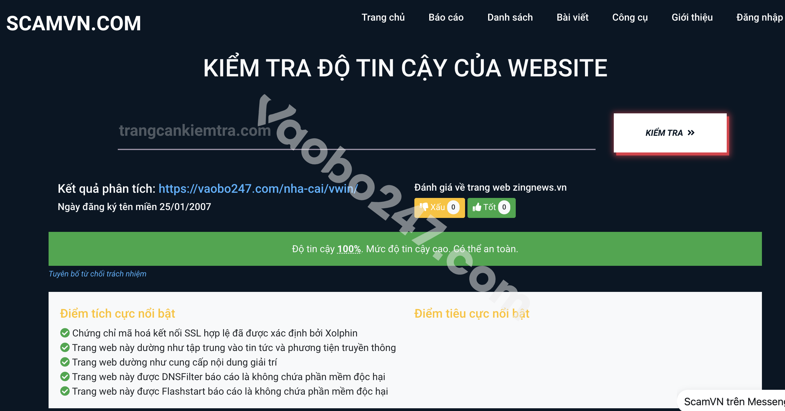 Nhận biết nhà cái Vwin lừa đảo qua ScamVN.com