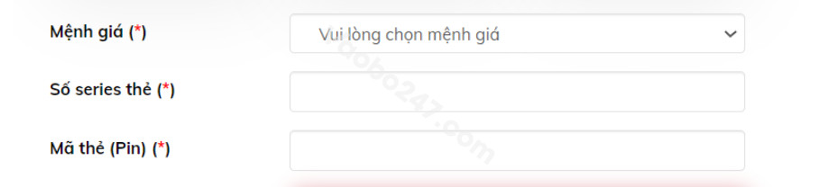 Nhập thông tin để giao dịch