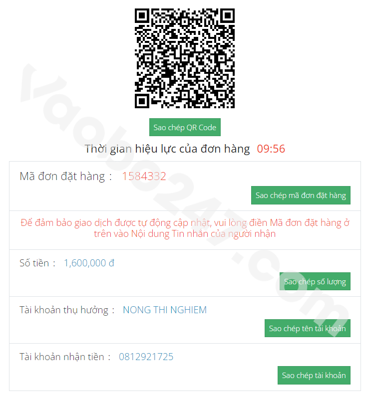 Quét mã QR để chuyển tiền 