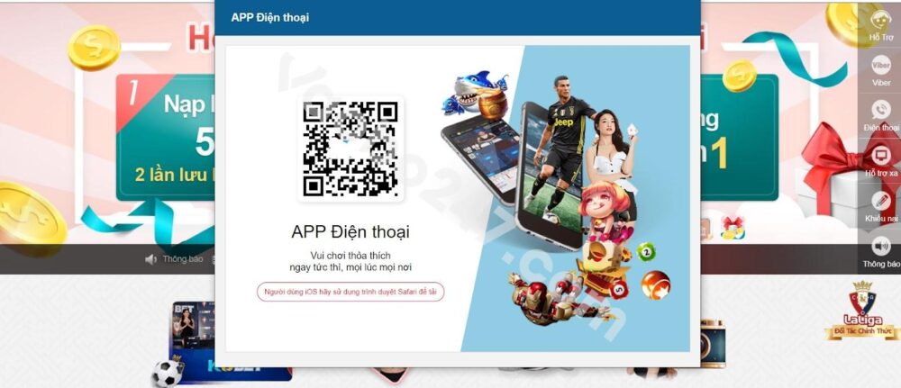 Sử dụng trình duyệt Safari để quét mã QR