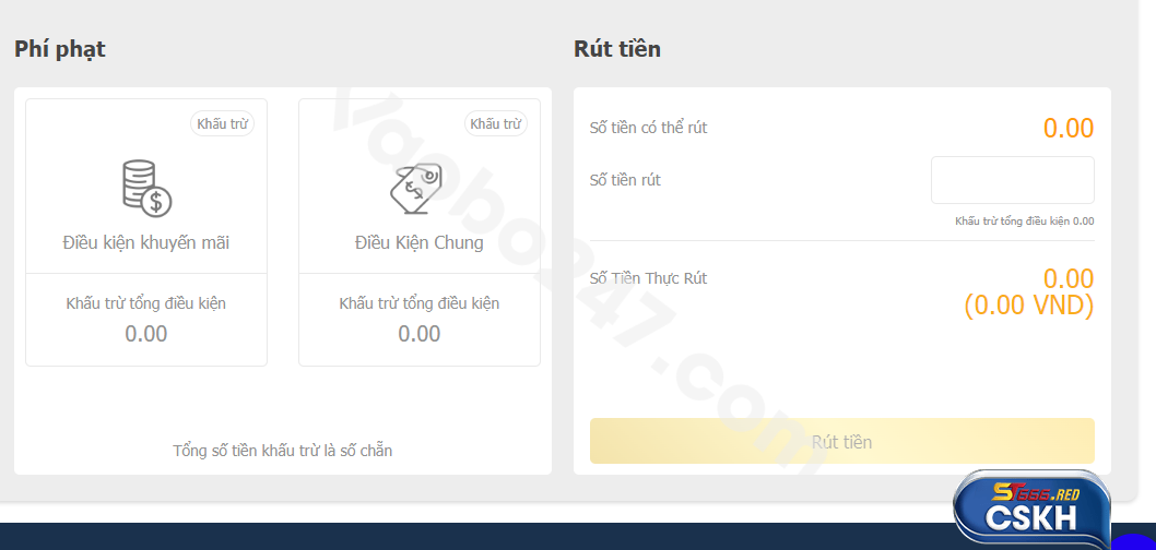 Thực hiện lệnh rút tiền tại nhà cái ST666