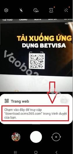 Truy cập link vào Betvisa