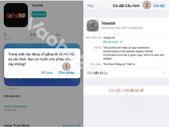 Xác minh tin cậy để sử dụng app 