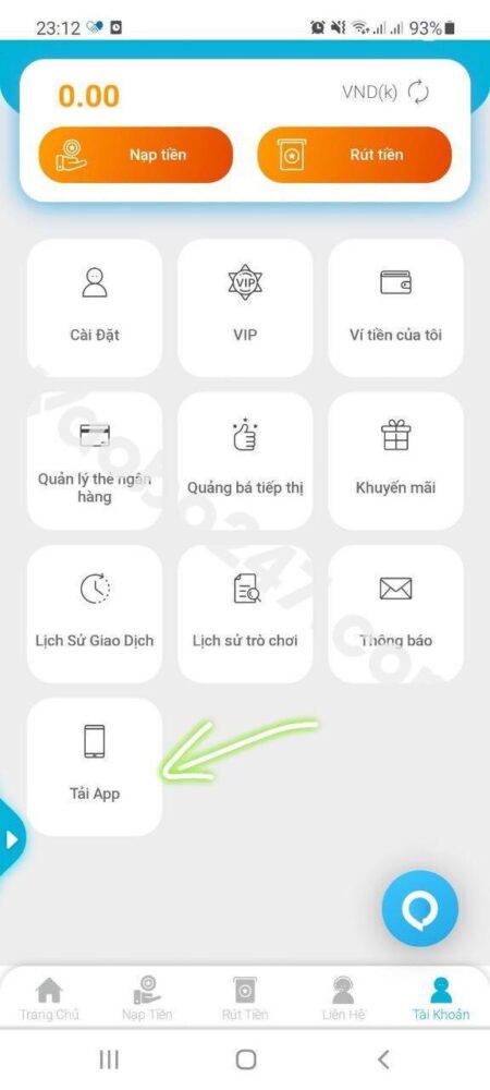 Chọn mục tải App