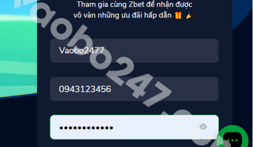 Hướng dẫn thao tác đăng ký Zbet nhanh chóng tại Vaobo247