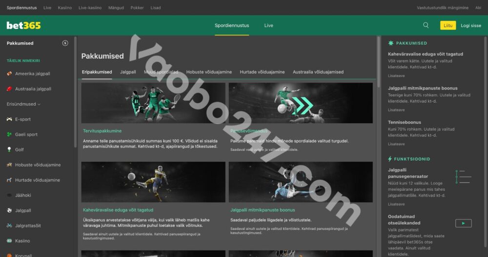 Giao diện trang chủ website nhà cái Bet365