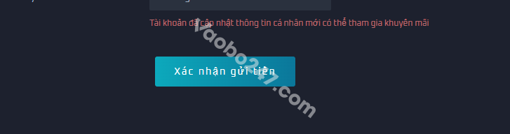 Bấm chọn Xác nhận gửi tiền 