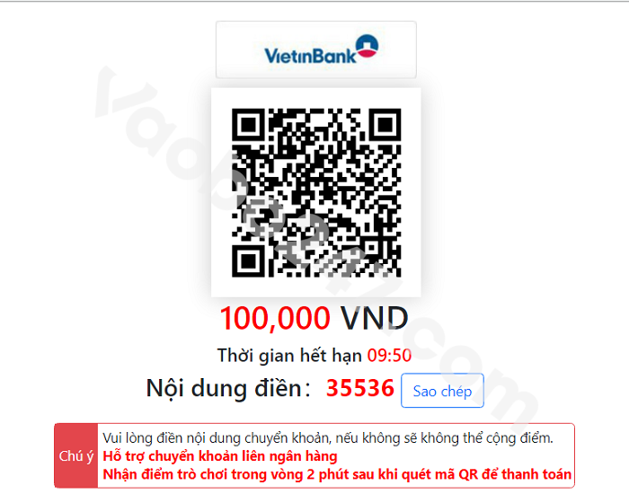 Quét mã QR để thanh toán